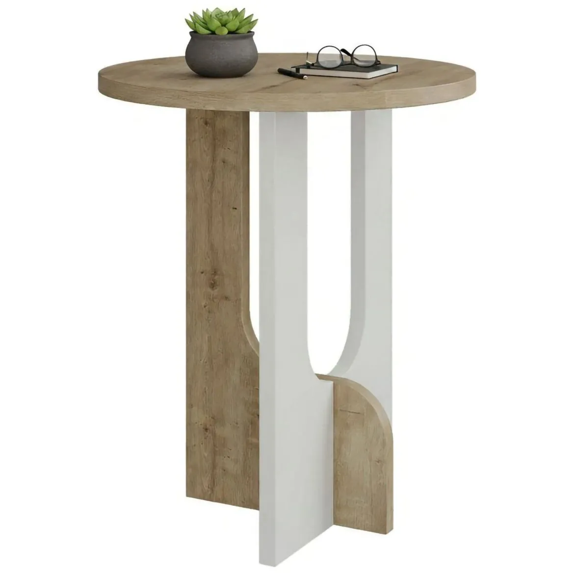 Tavolino soggiorno rettangolare tortora e fume 80x80x40h cm modulare - Nuummite