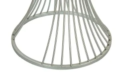 Tavolino soggiorno rotondo argento 50x50x100h cm - Merli
