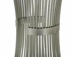 Tavolino soggiorno rotondo argento 50x50x100h cm - Merli