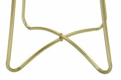Tavolino soggiorno rotondo verde e oro 45x45x59h cm - Nigra
