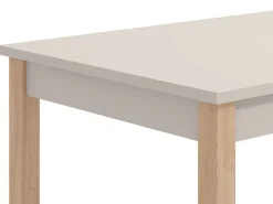 Tavolo Allungabile Beige Marrone Rovere 8 Posti Allungabile 160x80x77h cm, - Bulzi