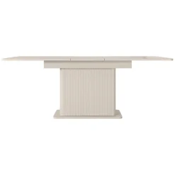 Tavolo Allungabile Beige 8 Posti Allungabile 160x90x75h cm, Meccanismo Estensione Allunga Centrale - Kariteni