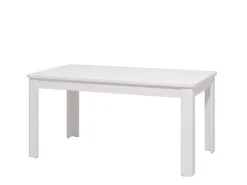 Tavolo Allungabile Bianco Lucido 8 Posti Allungabile 160x90.5x76.5h cm, - Colosimi