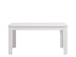 Tavolo Allungabile Bianco Lucido 8 Posti Allungabile 160x90.5x76.5h cm, - Colosimi