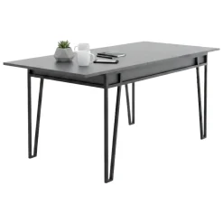 Tavolo allungabile elegante 6-8 posti 170x80cm antracite - Terralba