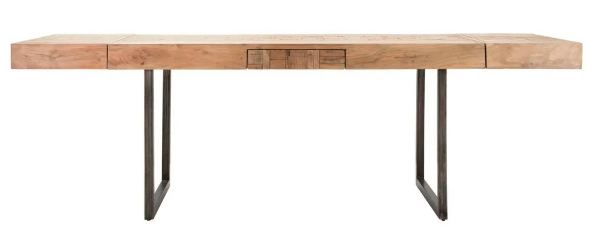 Tavolo allungabile Hadid, 160x90 h77 cm, Marrone e Nero