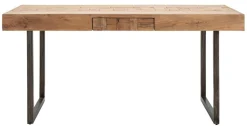 Tavolo allungabile Hadid, 160x90 h77 cm, Marrone e Nero