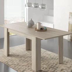 Tavolo Allungabile Marrone Olmo Allungabile Meccanismo Estensione Allunga Centrale 200x90x75h cm, Lunghezza Massima 200 cm - Marene