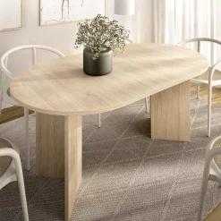 Tavolo Allungabile Marrone Rovere 6 Posti Allungabile 90x140x76h cm, - Espanola