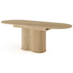 Tavolo Allungabile Marrone Rovere 8 Posti Allungabile 180x90x76h cm, Meccanismo Estensione Allunga Centrale - Kasota