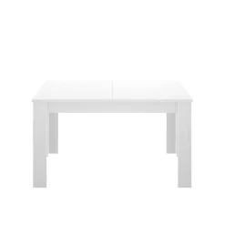 Tavolo allungabile moderno 6-8 posti 140/190x90cm bianco lucido - Dencio