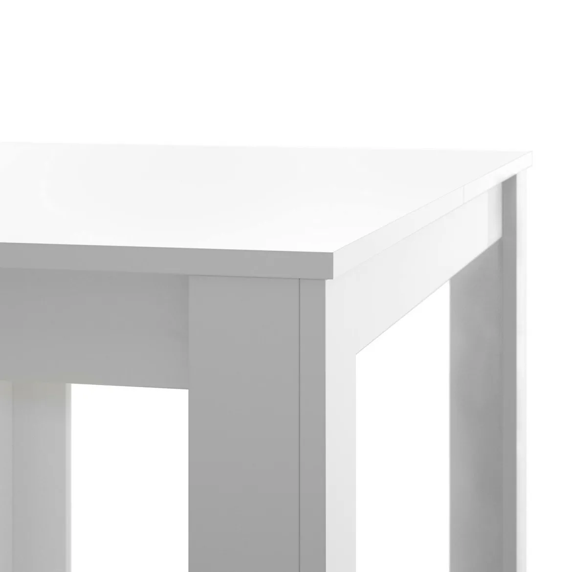 Tavolo allungabile moderno 6-8 posti 140/190x90cm bianco lucido - Dencio