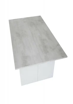 Tavolo allungabile 2-4 posti 120x35cm bianco e cemento - Arila