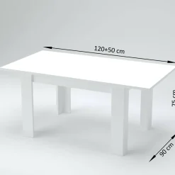 Tavolo allungabile 6-8 posti 120/170x90cm bianco lucido - Avatar