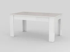 Tavolo allungabile 6-8 posti 120/170x90cm bianco lucido - Avatar