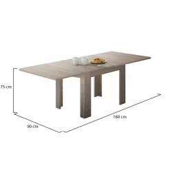Tavolo allungabile 6-8 posti 90x90cm rovere - Airin