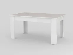 Tavolo allungabile 8-10 posti 140/190x90cm bianco lucido - Arizon