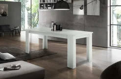 Tavolo allungabile 8-10 posti 140/190x90cm bianco lucido - Arizon