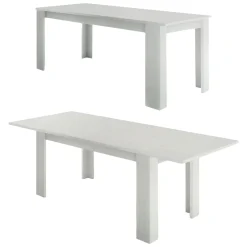 Tavolo allungabile 8-12 posti 160/210x90cm bianco anticato -Agenore