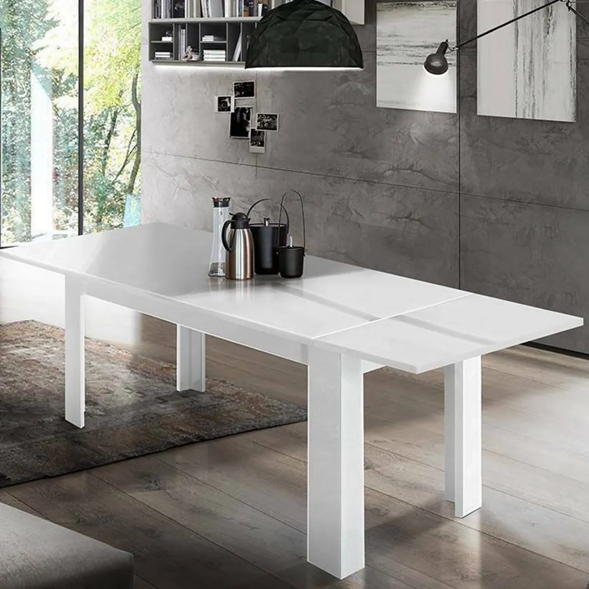 Tavolo allungabile 8-12 posti 160/210x90cm cemento - Agenore