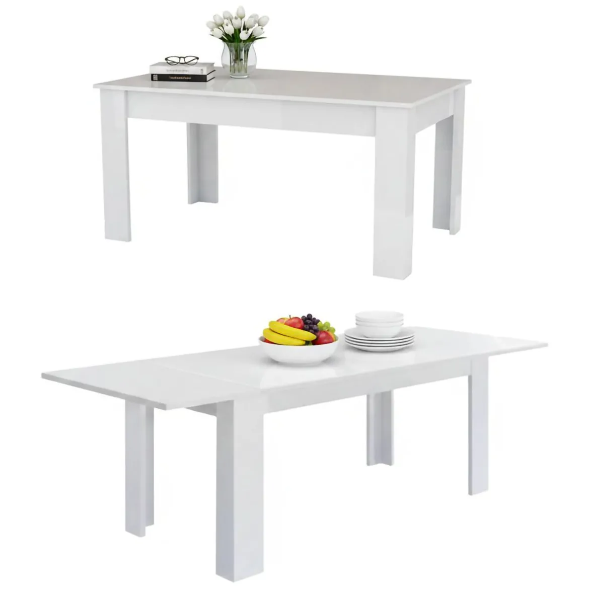 Tavolo allungabile 8-12 posti 160/210x90cm cemento - Agenore