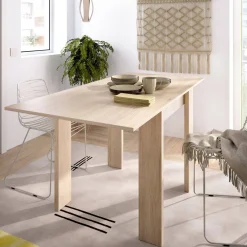 Tavolo allungabile quadrato 4-6 posti 79/134x67cm rovere - Alamaro