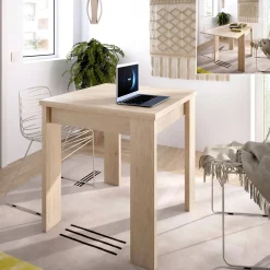 Tavolo allungabile quadrato 4-6 posti 79/134x67cm rovere - Alamaro