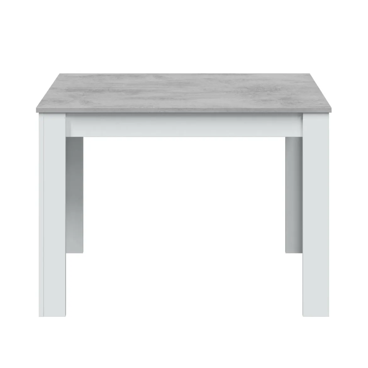 Tavolo cucina rettangolare 6 posti bianco e cemento 109x67cm - Anat
