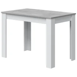 Tavolo cucina rettangolare 6 posti bianco e cemento 109x67cm - Anat