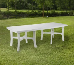 Tavolo da esterno Adonas, 160x90h72 cm, Bianco