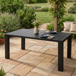 Tavolo da esterno allungabile 6-8 posti 90/160x98cm tortora - Langsa