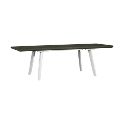 Tavolo da esterno allungabile 8-12 posti 146/292x86cm bianco - Campana