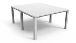Tavolo da esterno allungabile 8-12 posti 147/294x90cm bianco - Brossard