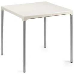 Tavolo da Esterno Bianco 4 Posti Tavolo Tavolo Fisso Quadrato 75x75x72h cm, Lunghezza Massima 75 cm Made in Italy - Brownstown
