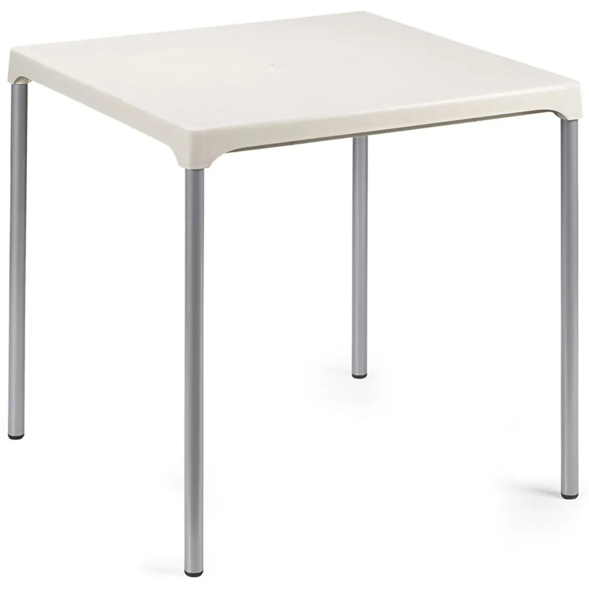 Tavolo da Esterno Bianco 4 Posti Tavolo Tavolo Fisso Quadrato 75x75x72h cm, Lunghezza Massima 75 cm Made in Italy - Brownstown