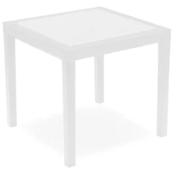 Tavolo da Esterno Bianco 4 Posti Tavolo Tavolo da Esterno Fisso 78x78x73h cm, Lunghezza Massima 78 cm Made in Italy - Frostproof
