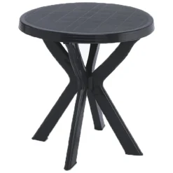 Tavolo da Esterno Nero Antracite 2 Posti Lunghezza Massima 70 cm 70x70x72h cm, Finitura Effetto Liscio Made in Italy - Trimble