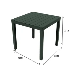 Tavolo da esterno 4 posti 78x78cm antracite - Vo