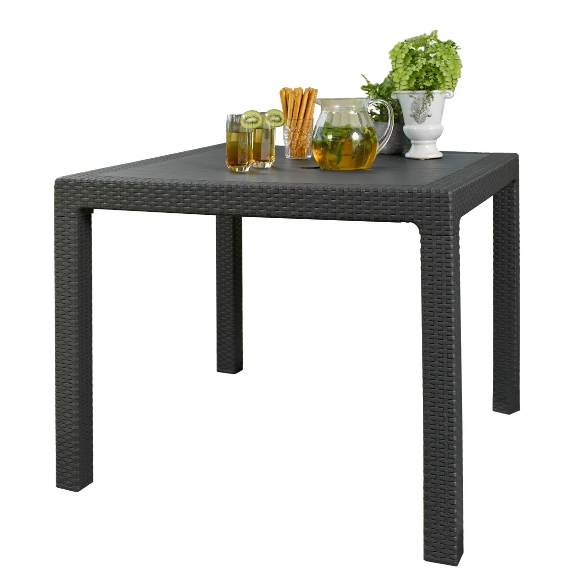 Tavolo da esterno 4 posti 95x95cm antracite - Terrace