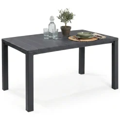 Tavolo da esterno 6 posti 147x90cm antracite - Listowel