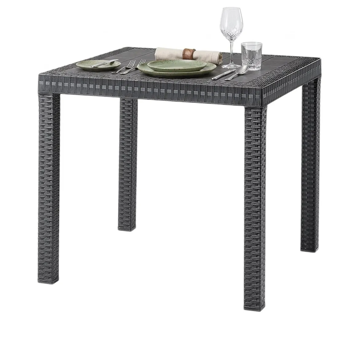 Tavolo da esterno 6 posti 80x80cm antracite - Acqua