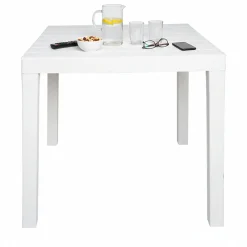 Tavolo da esterno 4 posti 78x78cm bianco - Vo