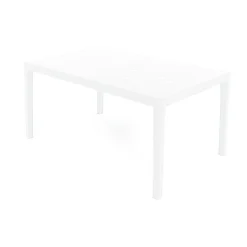 Tavolo da esterno 6 posti 150x90cm bianco - Askia