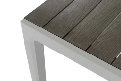 Tavolo da esterno 6 posti 160x90cm bianco e tortora - Innisfail