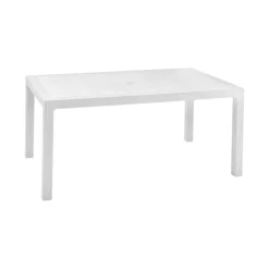 Tavolo da esterno 6 posti 94x160cm bianco - Pickering