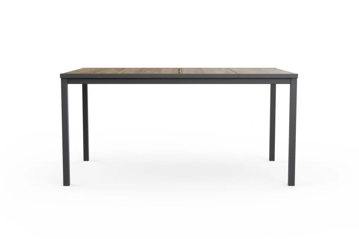 Tavolo da esterno 6 posti 159x95cm rovere e antracite - Sarnia