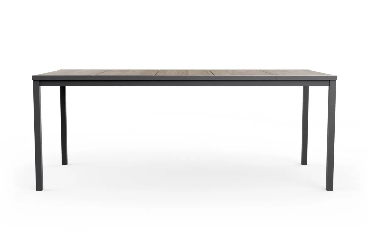 Tavolo da esterno 8 posti 200x95cm rovere e bianco - Sarnia