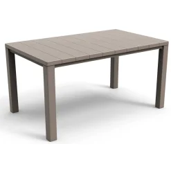 Tavolo da esterno 6 posti 147x90cm tortora - Listowel