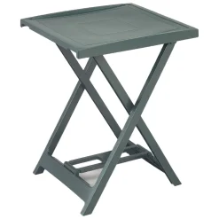 Tavolo da Esterno Verde 2 Posti Tavolo Tavolo da Esterno Pieghevole 44x44x50h cm, Lunghezza Massima 44 cm Made in Italy - Elpino