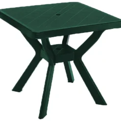 Tavolo da Esterno Verde 4 Posti Tavolo Tavolo Fisso Quadrato 79x79x72h cm, Lunghezza Massima 79 cm Made in Italy - Normandy
